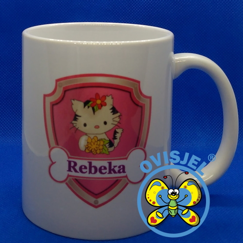 Paw Patrol inspirált bögre jellel és névvel pink